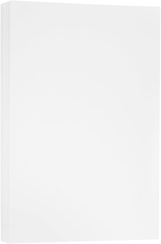 JAM PAPER Ledger 80lb Cardstock - 11 x 17 - Tabloid Coverstock - 237 gsm - Bright White Wove Strathmore - 25% cotton - 250 Sheets/Ream
