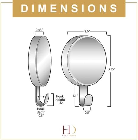 Haute Decor Attract Magnetic Hanger 10 lb Capacity 1-Pack (Textured Gold)