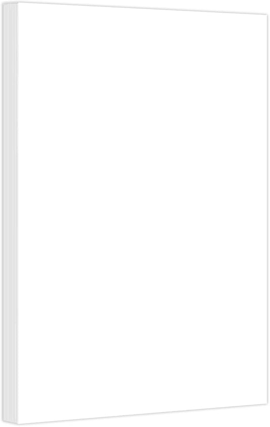 White Card Stock Paper, 67lb Cover Medium Weight Cardstock, for Arts & Crafts, Coloring, Announcements, Stationary Printing at School, Office, Home | 8.5 x 11 | 50 Sheets Per Pack