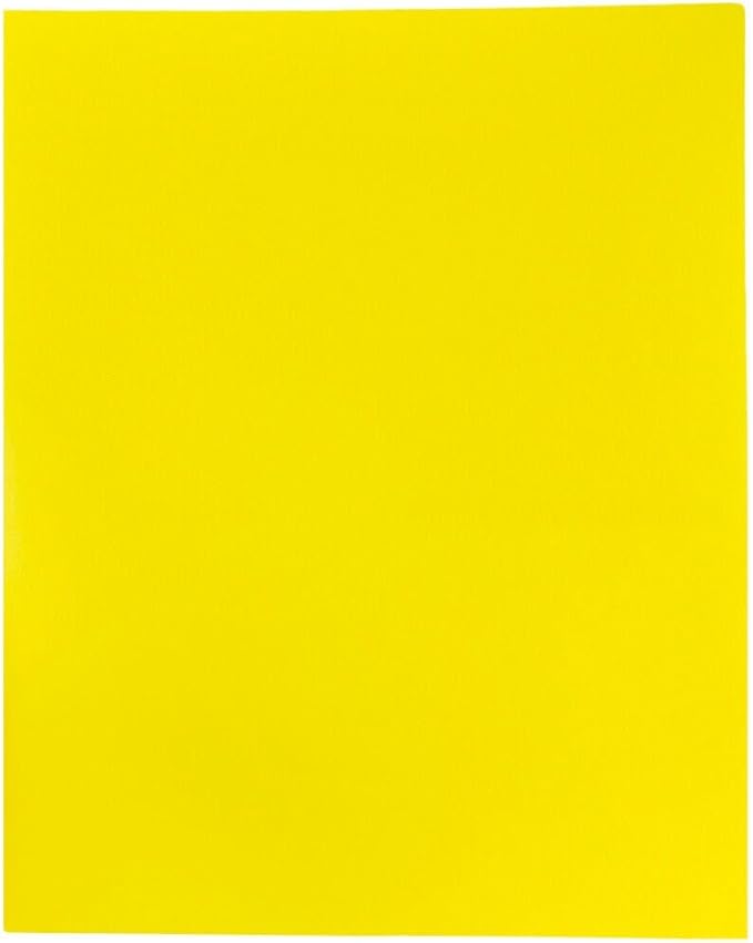 JAM PAPER Plastic 2 Pocket POP Folders - Durable School Folders - Yellow - Bulk 144/Box