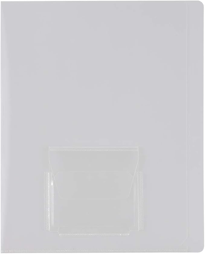 JAM PAPER Plastic Sleeves with Mini Pocket - Letter Size - 9 x 11 1/2 - Clear Project Pockets - 10 Page Protectors/Pack