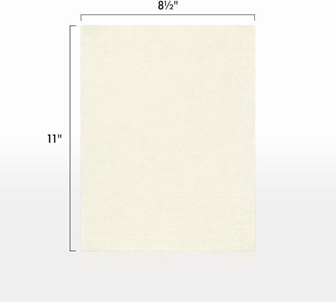 LUXPaper 8.5" x 11" Paper | Letter Size | Natural Linen | 80lb. Text | 250 Qty