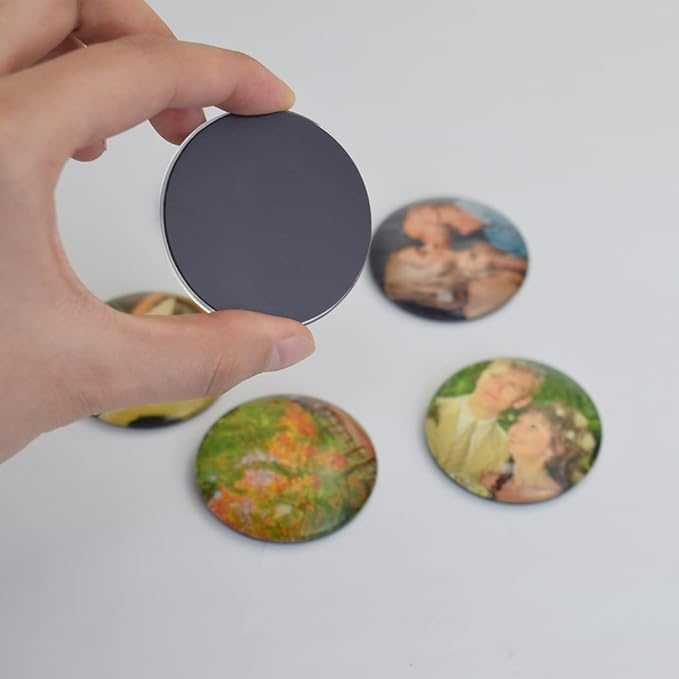 1PCS 40MM Picture Magnets Photo Custom Fridge Magnet Personalized Refrigerator Magnets for Whiteboard Decorative Funny Magnets for Kitchen Office Round Refrigerator Magnets