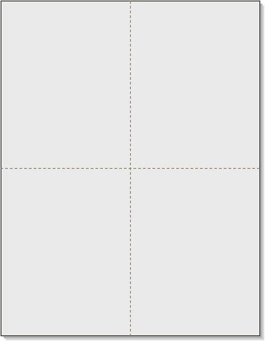 NextDayLabels - 8-1/2" x 11" Laser/Inkjet Postcards 4 Per Page, (4-1/4" x 5-1/2" Each Card | Gray, 200 Cards)
