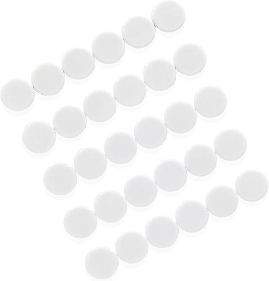 ZDZBLX 30 Pack Strong Fridge Magnets, Heavy Duty Round Refrigerator Magnets, Small Whiteboard Magnets for Fridge, Locker, Crafts, Kitchen, Office, Classroom, Mini Cute Magnet for Home & School (White)