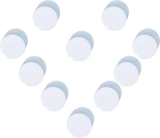 Fridge Magnets - 10 Pack Strong Cute Mini Whiteboard Magnets, Round for Refrigerator Locker Office Classroom Kitchen, White
