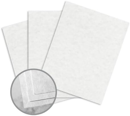 Astroparche White Card Stock - 8 1/2 x 11 in 65 lb Cover Vellum 30% Recycled 250 per Package
