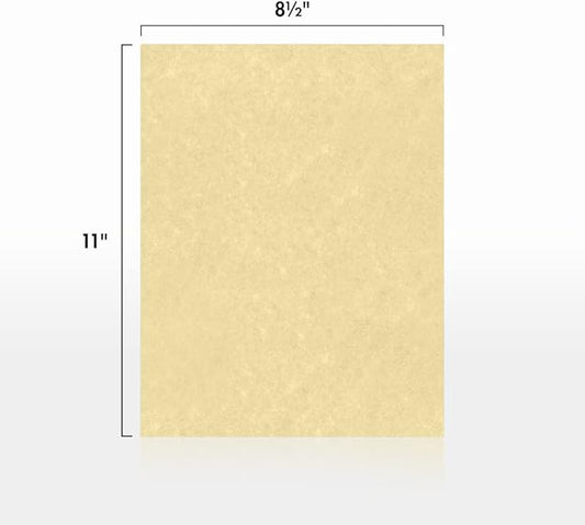 LUXPaper 8.5" x 11" Cardstock | Letter Size | Gold Parchment | 65lb. Cover (120lb. Text) | 250 Qty
