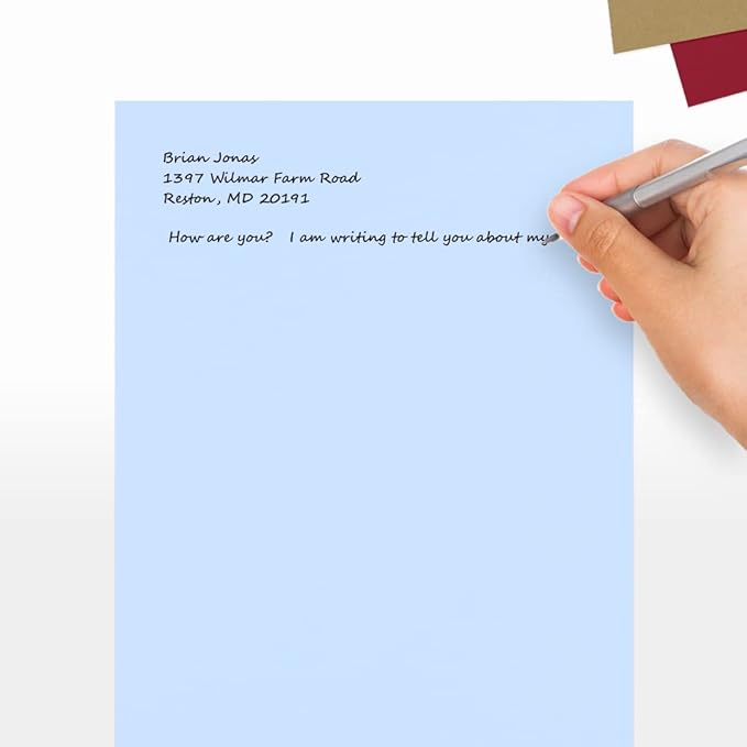 LUXPaper 8.5" x 11" Cardstock | Letter Size | Baby Blue | 100lb. Cover (183lb. Text) | 50 Qty