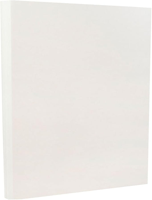 JAM PAPER Parchment 65lb Cardstock - 8.5 x 11 Coverstock - 176 gsm - White Recycled - 50 Sheets/Pack