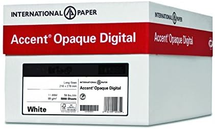 Accent Opaque Cream-Colored 8.5” x 11” Cardstock Paper, 80lb, 216gsm – 2,000 Sheets (8 Reams) – Premium Super Smooth Heavy Cardstock, Warm White Printer Paper for Ink Heavy Projects – 121978C