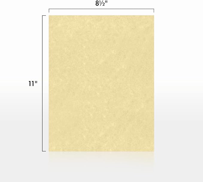 LUXPaper 8.5" x 11" Paper | Letter Size | Gold Parchment | 60lb. Text | 50 Qty