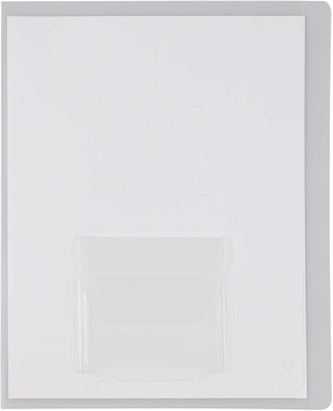 JAM PAPER Plastic Sleeves with Mini Pocket - Letter Size - 9 x 11 1/2 - Clear Project Pockets - 10 Page Protectors/Pack