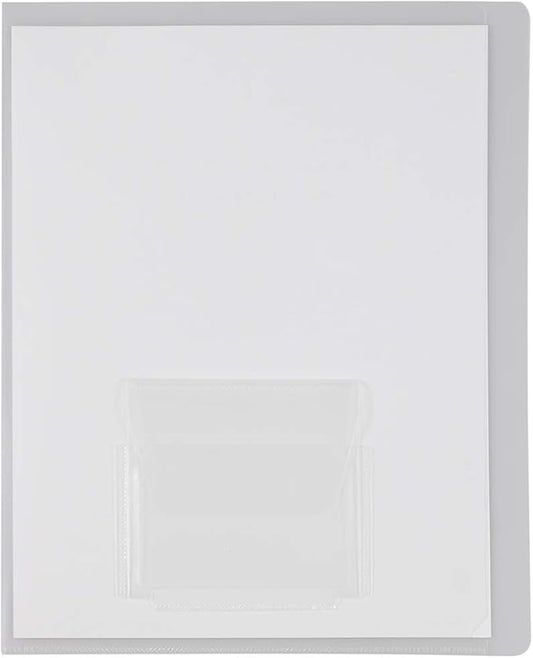 JAM PAPER Plastic Sleeves with Mini Pocket - Letter Size - 9 x 11 1/2 - Clear Project Pockets - 10 Page Protectors/Pack