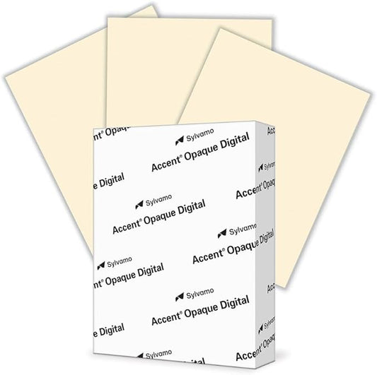 Accent Opaque Cream Printer Paper, 12” x 18” 32lb Bond/80lb Text Copy Paper – 1,600 Sheets (4 Reams) – Premium Computer Paper with Smooth Finish – 97 Bright, 118gsm – Warm White Copy Paper – 188178C