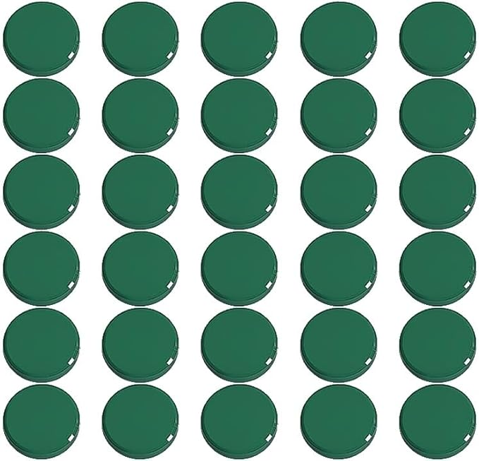 Qualsen Refrigerator Magnets - 30pcs Strong Mini Magnets for Fridge, Whiteboard, Locker & Kitchen - Cute Forest Green Magnets