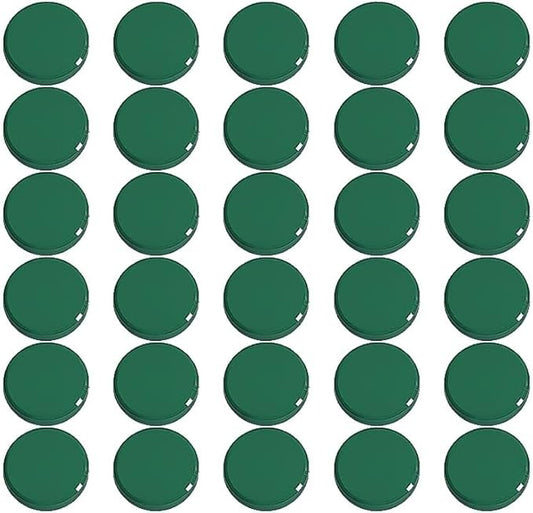 Qualsen Refrigerator Magnets - 30pcs Strong Mini Magnets for Fridge, Whiteboard, Locker & Kitchen - Cute Forest Green Magnets