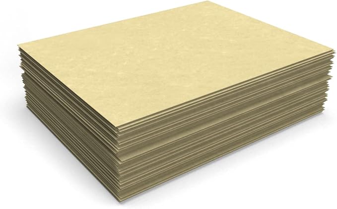 LUXPaper 8.5" x 11" Paper | Letter Size | Gold Parchment | 60lb. Text | 50 Qty