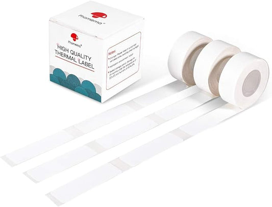 Phomemo Adhesive Labels for D30 Portable Thermal Label Maker, 1/2" X2 1/4" (14mm X 60mm) 110 Labels/Roll, D30 Thermal Printing Label Paper, 3 Roll,White
