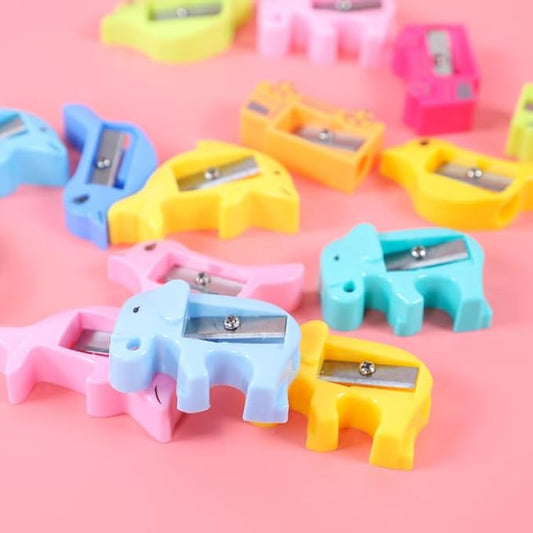50 Pcs Pencil Sharpeners Bulk Cartoon Animal Shaped Small Pencil Sharpeners Bulk Plastic Single Hole Manual Sharpeners Handheld Sharpeners for School Office Home