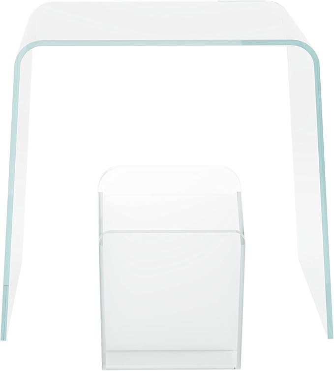 U Brands Clear Acrylic Locker Organization Kit, Includes Cup and Bent Shelf, 2 Pieces