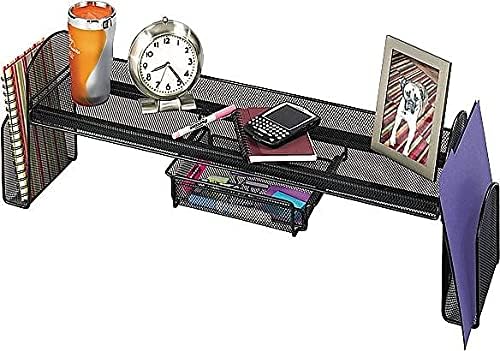 Safco Onyx Mesh Off-Surface Desk Organizer 3604BL, Black Powder Coat Finish, Durable Steel Mesh Construction