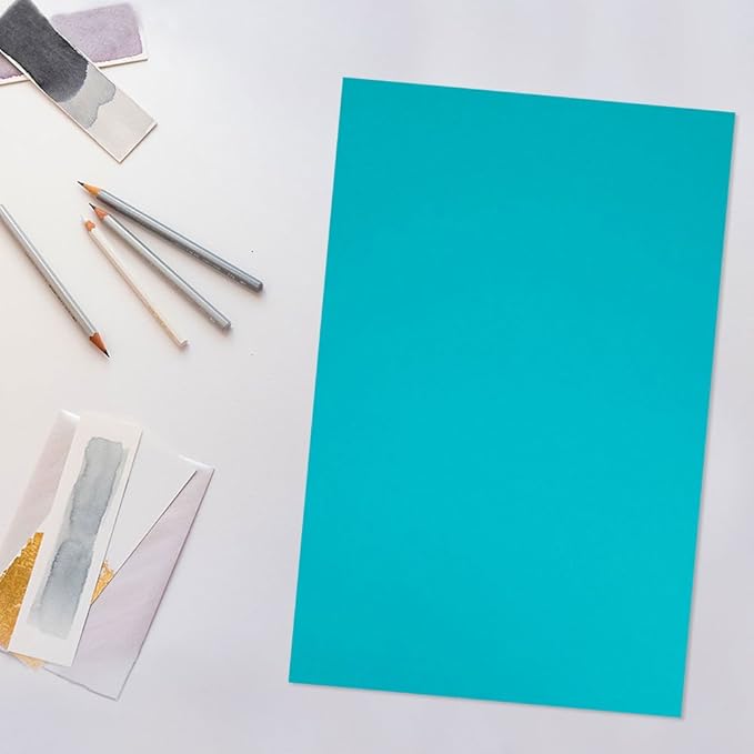 JAM PAPER Ledger 65lb Cardstock - 11 x 17 - Tabloid Coverstock - 176 gsm - Sea Blue Recycled - 50 Sheets/Pack