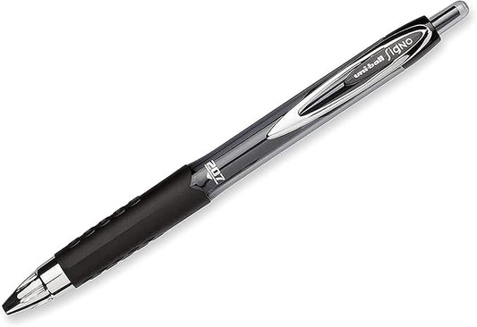 Uniball Signo 207, Retractable Gel Pens, 0.7mm Medium Point, 12 Pack; 6 Black & 6 Blue