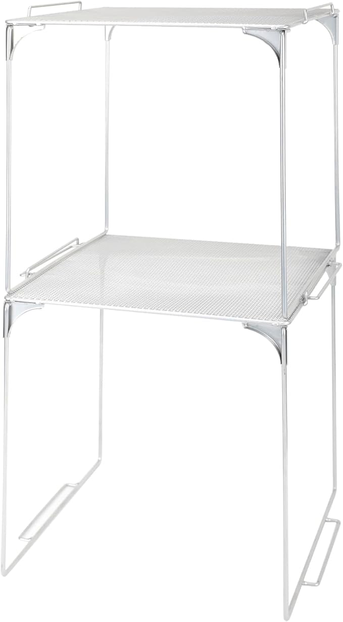 2 Shelves Locker Organizer, Grey, School, Office, Home Use