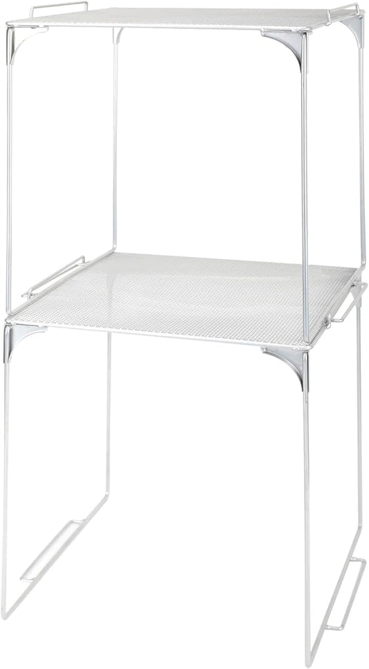 2 Shelves Locker Organizer, Grey, School, Office, Home Use