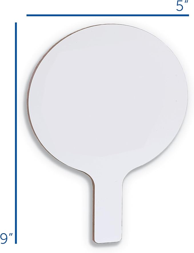 Flipside Products Mini Dry Erase Answer Paddle - Class(FLP10036), White, Pack of 12, 5 x 9