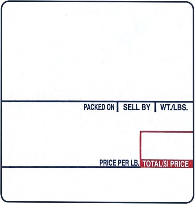VisionTechShop LST-8020 Printing Scale Label, 58 x 60 mm, UPC/Ingredients 36 Rolls of 500 Labels, Lower Price Than 12 Rolls