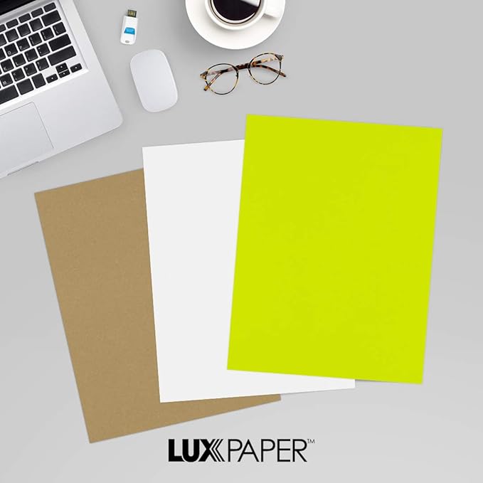 LUXPaper 8.5" x 11" Cardstock | Letter Size | Wasabi Green | 100lb. Cover | 50 Qty