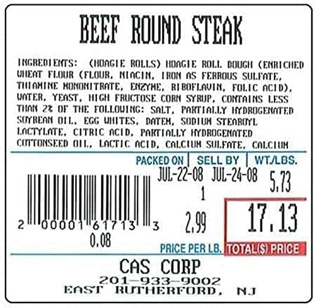 VisionTechShop LST-8020 Printing Scale Label, 58 x 60 mm, UPC/Ingredients 36 Rolls of 500 Labels, Lower Price Than 12 Rolls