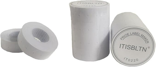 One-Line White Price Gun Labels- 10,000 White Blank Price and Date Gun Labels with Fits MX-5500 and LonXFan 1 Line Price and Date Guns