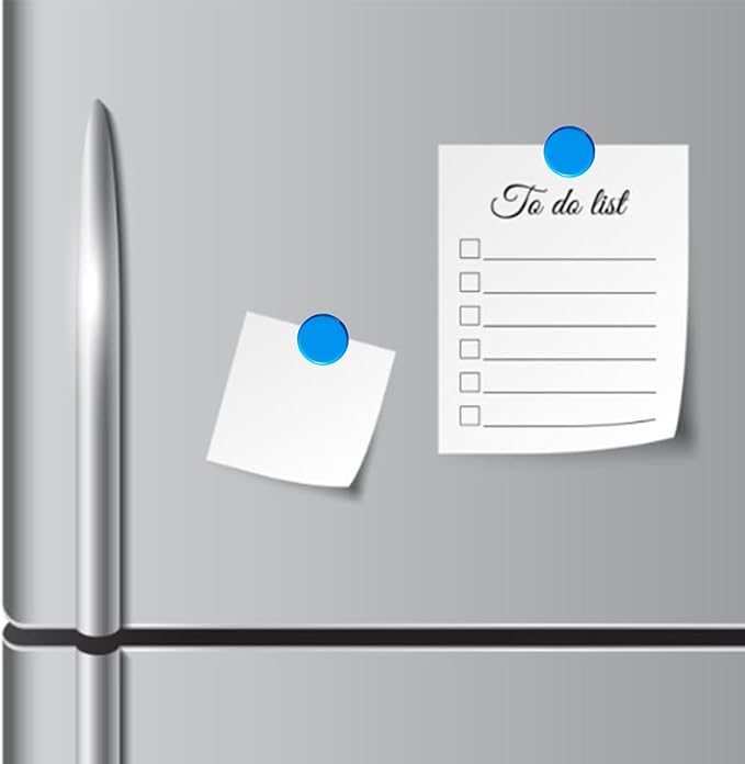ZDZBLX Fridge Magnets, 20 Pcs Strong Refrigerator Magnets, Small Round Magnets for Whiteboard, Heavy Duty Mini Magnet, Cute Blue Magnet for Fridge, Locker, Kitchen, Office, Magnetic Board, Cabinets