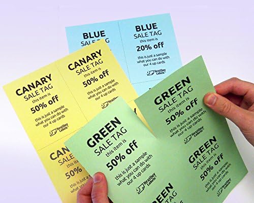 NextDayLabels - 8-1/2" x 11" Laser/Inkjet Postcards 4 Per Page, (4-1/4" x 5-1/2" Each Card | Manila, 1000 Cards)