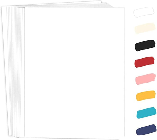 50 Pack White Cardstock 8.5 x 11 White Paper, Goefun 65lb Card Stock Printer Paper for Cards Making, Office Printing, Certificate