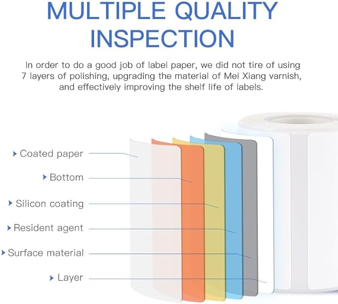 White Paper of 3 Rolls White 50x30mm Compatible for NIIMBOT B1 B21 B3S Label Maker Waterproof,Self-Adhesive Label Paper Office and Home Labeling Tape Replacement.