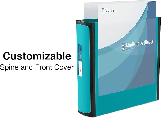 STAPLES 3 Inch BetterView Binder with D-Rings (Teal)