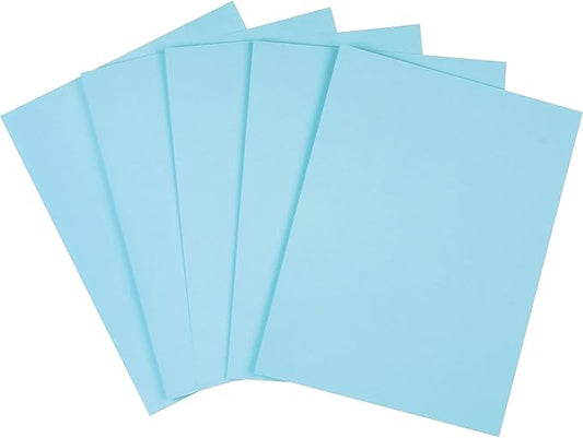 Staples 490883 Cover Stock Paper 67 lbs 8.5-Inch x 11-Inch Blue 250/Pack (82992)