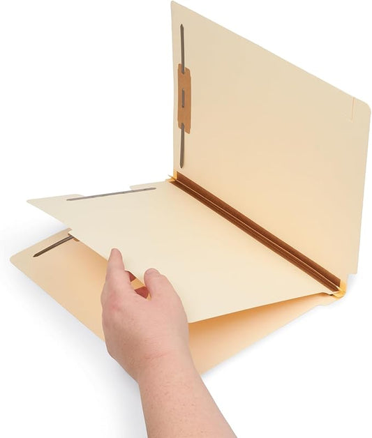 Blue Summit Manila Classification Folder, 1 Divider Classification Folder and 4 Fasteners, Letter Size, Manila – 50 Folders