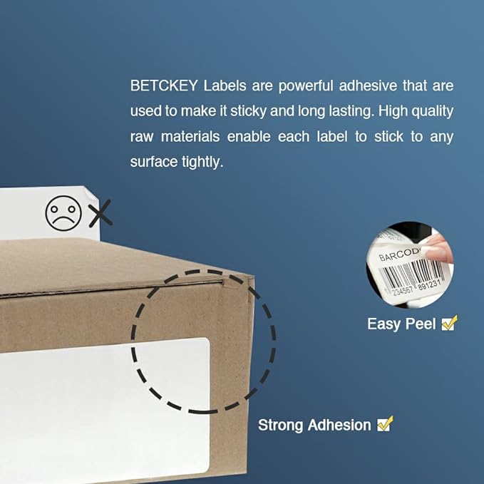 BETCKEY - Compatible Address/Barcode Labels Replacement for Brother DK-1209 (2-3/7" x 1-1/7"), Use with Brother QL Label Printers [20 Rolls/16000 Labels]