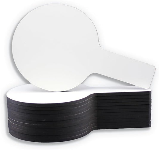 Flipside Products Mini Dry Erase Answer Paddle - Class(FLP10036), White, Pack of 12, 5 x 9