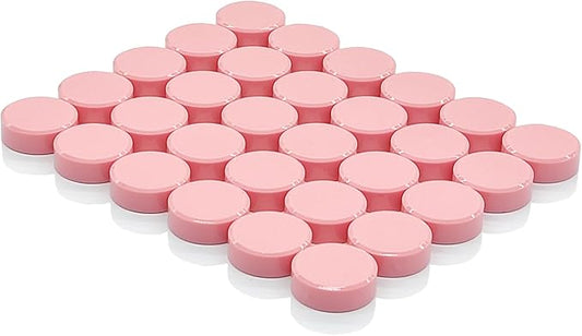 Fridge Magnets, 30 Pcs Strong Refrigerator Magnets, Heavy Duty Round Small Magnets for Whiteboard Fridge Locker Craft, Decorative Cute Mini Magnet for School Classroom Office Kitchen Home, Pink
