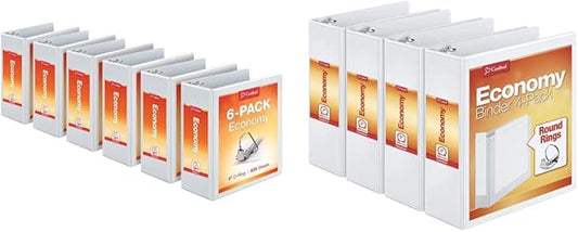 Cardinal Economy 3-Ring Binders and Cardinal Economy 3 Ring Binder Bundle (4 Pack)