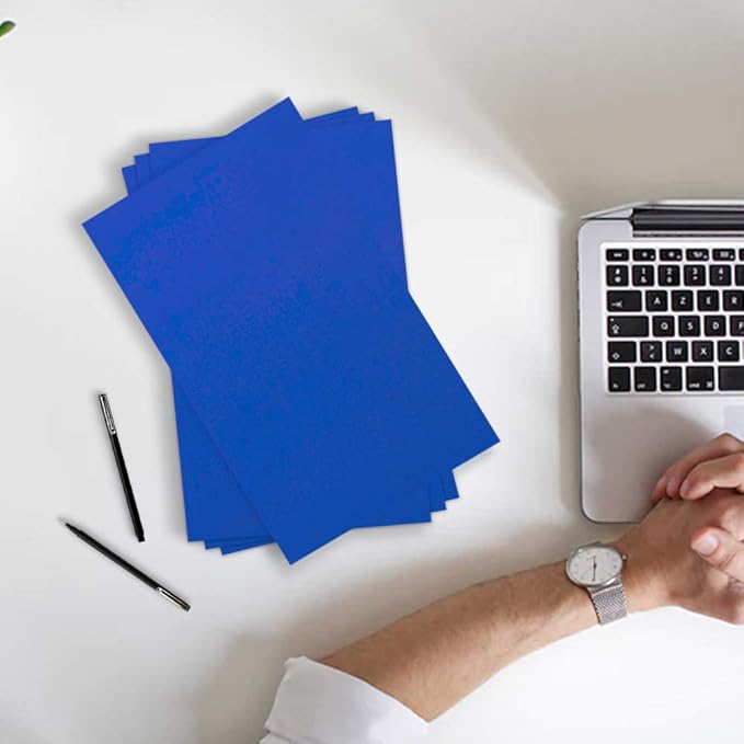 JAM PAPER Ledger 65lb Cardstock - 11 x 17 - Tabloid Coverstock - 176 gsm - Presidential Blue Recycled - 50 Sheets/Pack