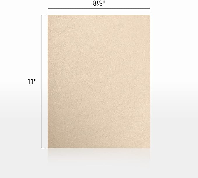LUXPaper 8.5" x 11" Cardstock | Letter Size | Taupe Metallic | 105lb. Cover (192lb. Text) | 50 Qty