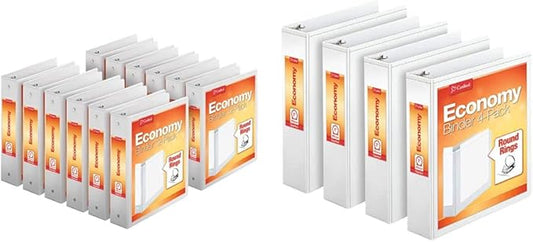 Cardinal Economy 3-Ring Binders and Binder 4 Pack Bundle (90641 + 79520)