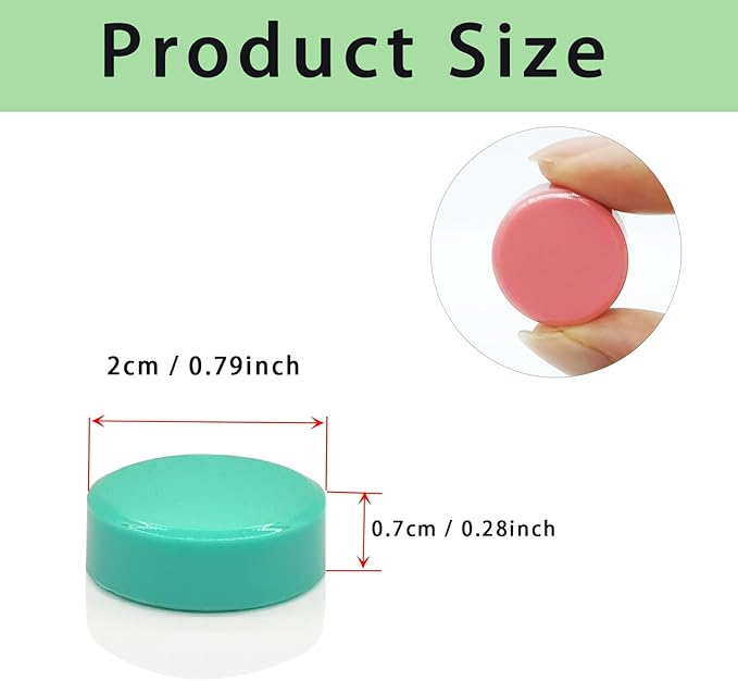 20PCS Fridge Magnets - Small Strong Refrigerator Magnets, Heavy Duty Magnets for Whiteboard, Decorative Cute Mini Round Magnet for Office Kitchen School Classroom Locker Crafts (Pink+Green)